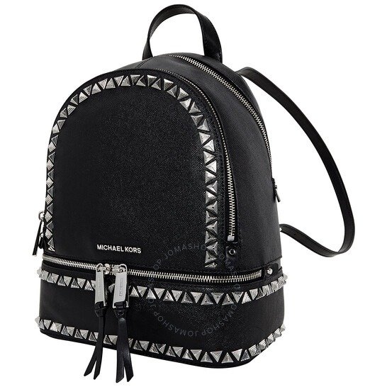 Ladies Rhea Medium Studded Pebbled Leather Backpack