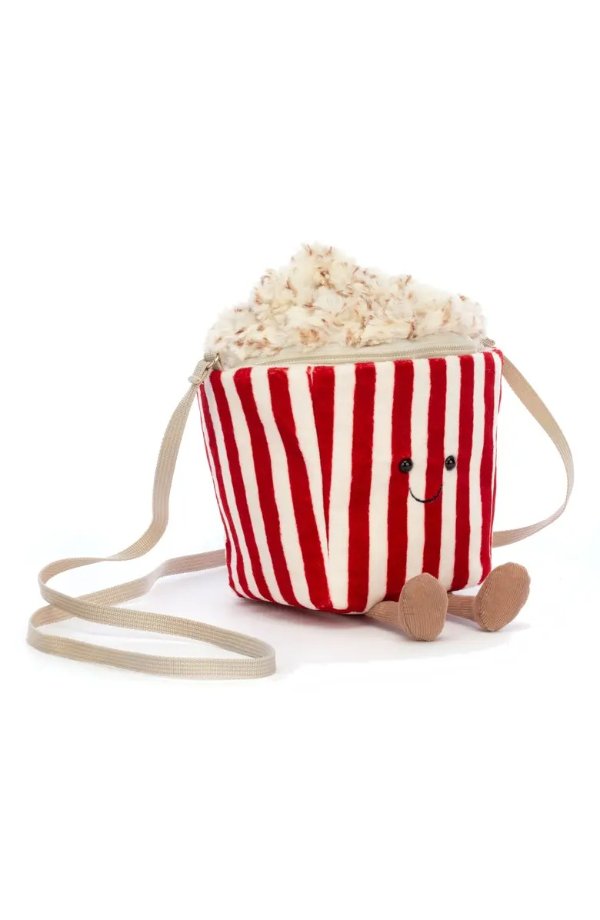 Kid's Amuseable Popcorn Plush Crossbody Bag