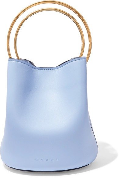 Pannier small leather bucket bag