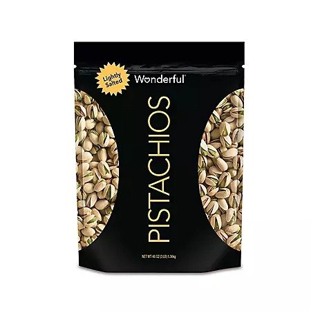 Wonderful Pistachios, Roasted Lightly Salted (48 oz.) - Sam's Club