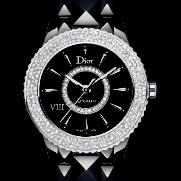 VIII Automatic Diamond Black Ceramic 38 mm Ladies Watch CD1245E2C001