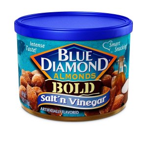 Blue Diamond Almonds Salt N' Vinegar Flavored Snack Nuts, 6 Oz Pack of 12