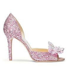粉色水晶高跟鞋 10厘米
