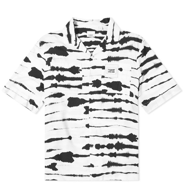 Zebra Print Oversize Vacation ShirtMonochrome Pattern
