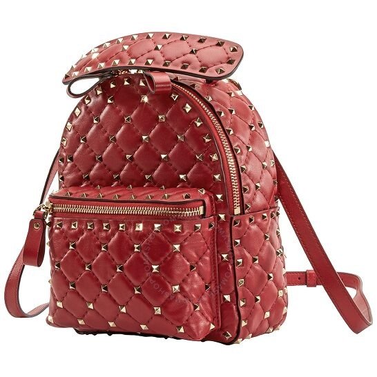 Mini Rockstud Spike Backpack- Red