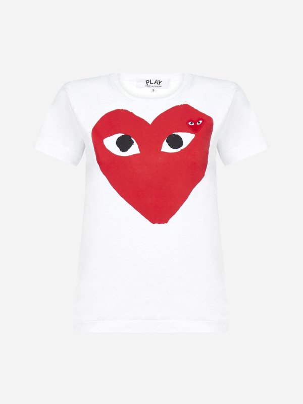 Heart-logo cotton t-shirt