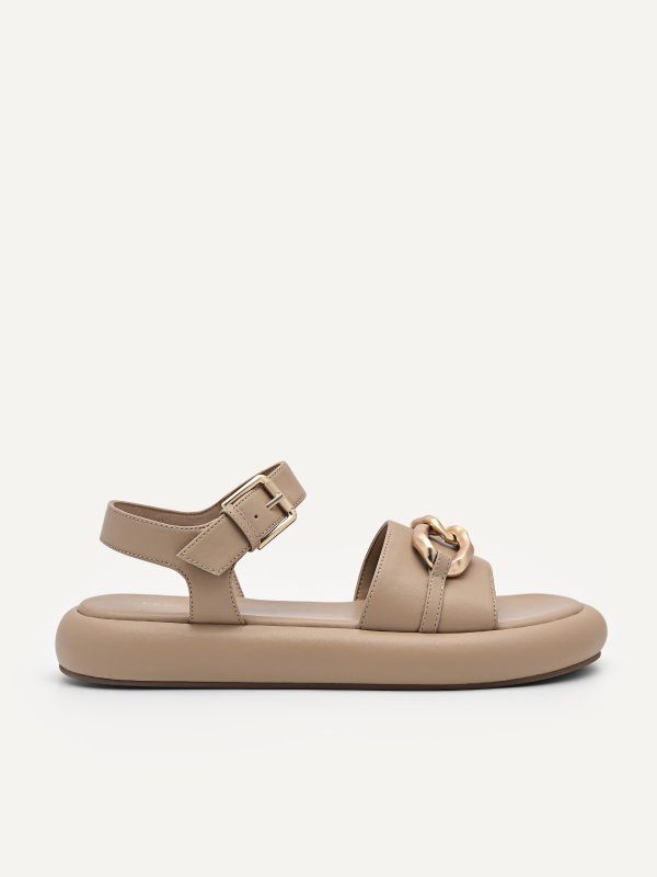 Amy Ankle Strap Sandals - Sand