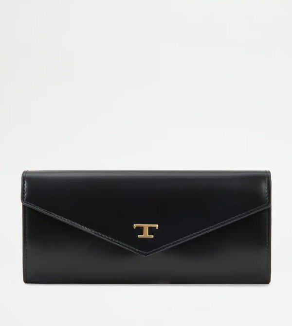 Wallet in Leather - BLACK