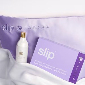 上新：Tatcha & Slip 联名护肤套装热卖 平滑肌肤 提升睡眠质量