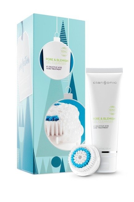 Clear Skin 2-Piece Pore & Blemish Acne Cleansing Brush Head & Cleanser Gift Set