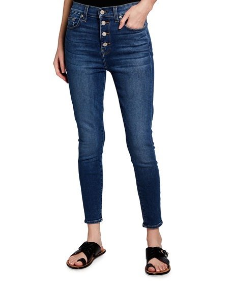 Gwenevere Ankle Jeans w/ Exposed Button Fly