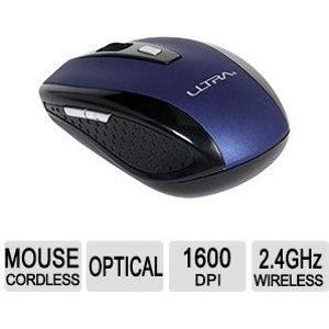 Ultra 2.4 GHz 6-Button Blue Wireless Optical Mouse (U12-43096) 