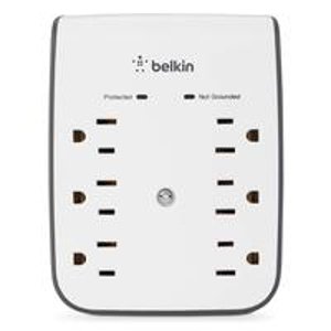  SurgePlus 6-Outlet Wall Mount Surge Protector with Dual USB Ports 