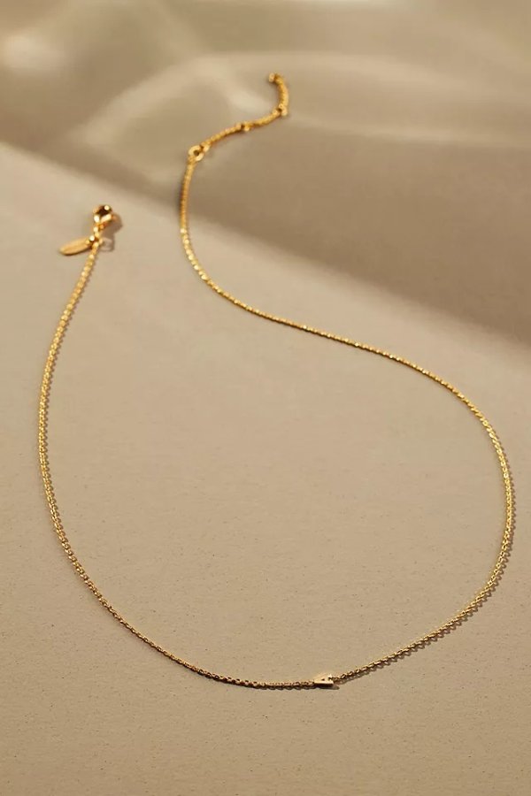 Gold Monogram Chain Necklace