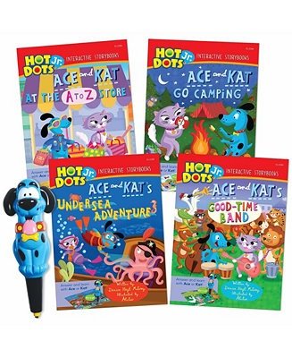 Educational Insights Hot Dots Jr Interactive Storybooks 4-Book Set With Ace Pen