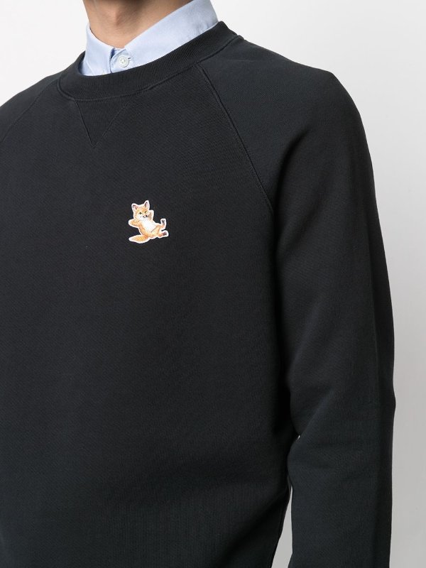 Chillax fox logo cotton sweatshirt