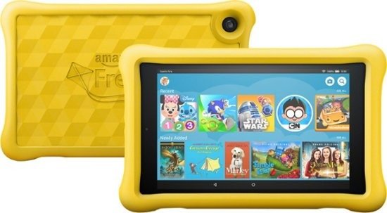 Fire HD 儿童版平板 8"，32GB，第8代，黄色