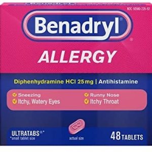 Benadryl 抗过敏药25mg 48粒