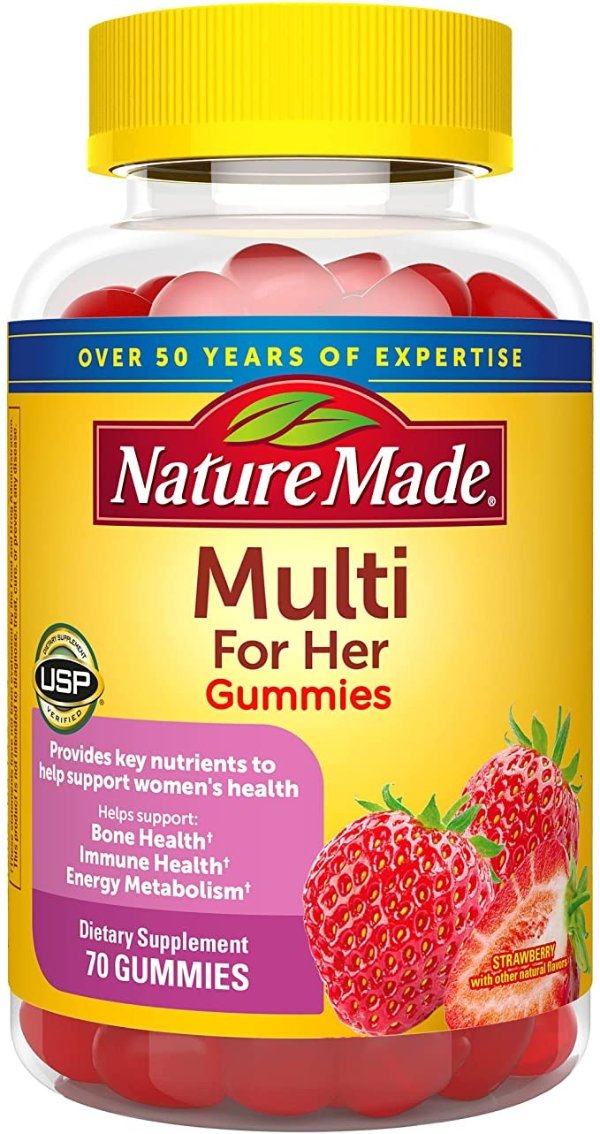 Multivitamin for Her, Women's Multivitamin for Daily Nutritional Support, 70 Gummies, 35 Day Supply