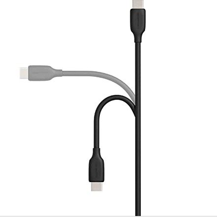 Amazon Basics 60W Fast Charging USB-C to USB-C2.0 Cable (USB-IF Certified), 6-Foot 2 Pack