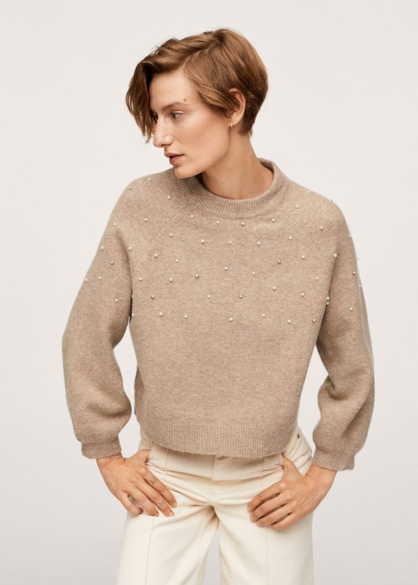 Pearls knitted sweater - Women | OUTLET USA