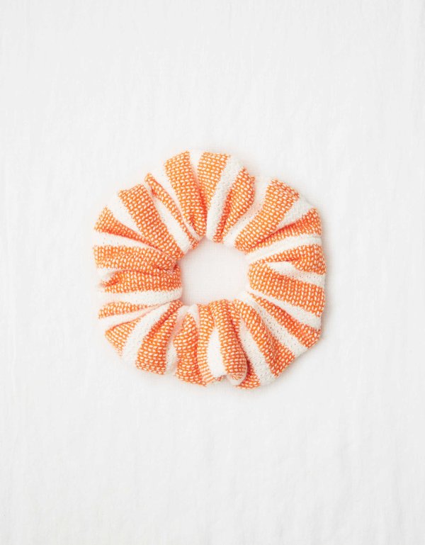Knit Striped Scrunchie