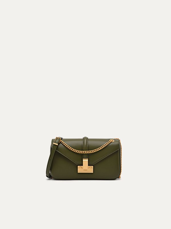 PEDRO Studio Francoise? Leather Shoulder Bag - Military Green