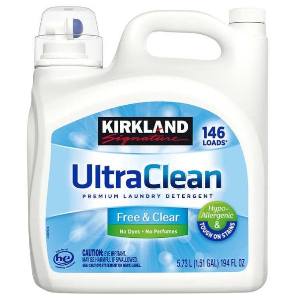 Signature Ultra Clean Free & Clear HE Liquid Laundry Detergent, 146 loads, 194 fl oz
