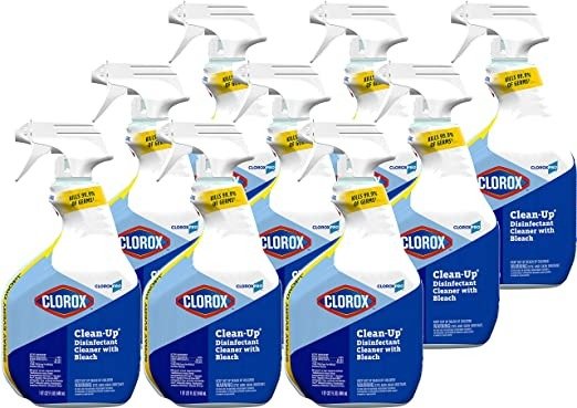 Commercial Solutions CLOROXPRO Clean-Up All Purpose Cleaner with Bleach - Original, 32 Ounce Spray Bottle, 9 Bottles/Case (35417)