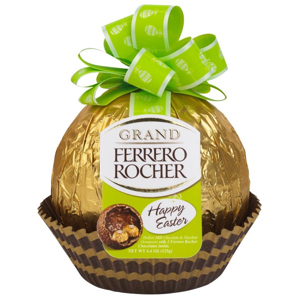 Grand Ferrero Rocher Easter Milk Chocolate and Hazelnut Chocolates, 4.4 oz, 2 Count