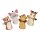 Zoo Friends Hand Puppets, Puppet Sets, Elephant, Giraffe, Tiger, and Monkey, Soft Plush Material, Set of 4, 14” H x 8.5” W x 2” L
