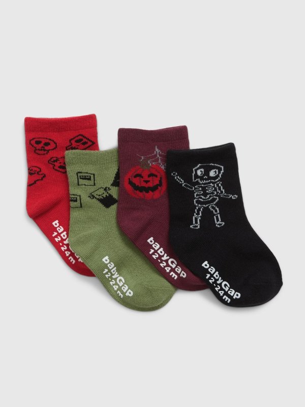 Toddler Halloween Crew Socks (4-Pack)