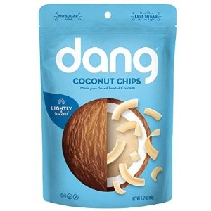 Dang Gluten Free Toasted Coconut Chips, Lighltly Salted, Unsweetened, 3.17 Ounce Bags