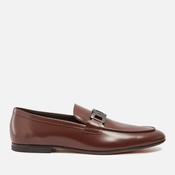 Tod's Chain-Embellished Leather Loafers