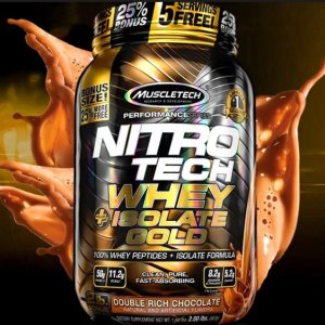 MuscleTech NitroTech Whey Gold, 100% Pure Whey Protein