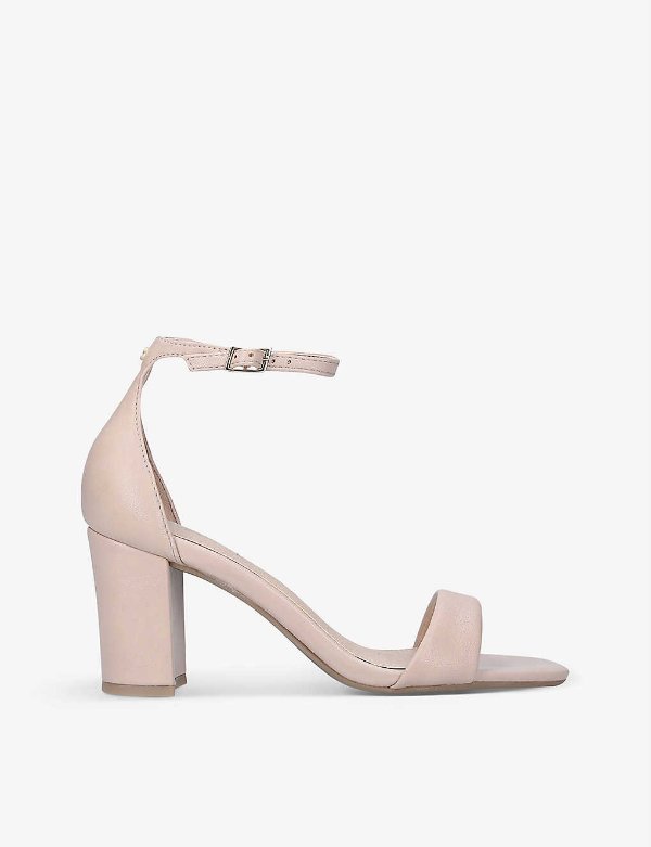 Second Skin faux-leather heeled sandals