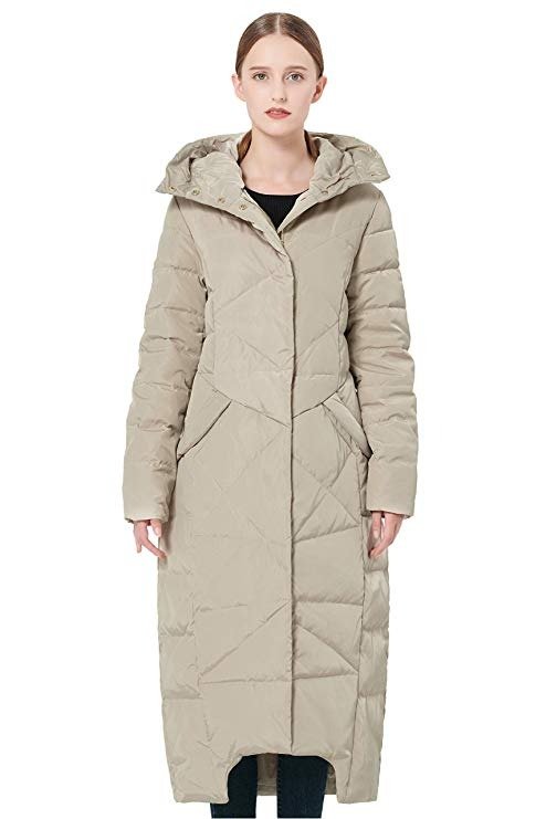 Women's Puffer Down Coat Winter Maxi Jacket with Hood