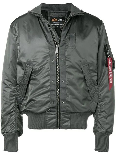 ruched sleeves bomber jacket