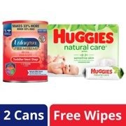 FREE Huggies Sensitive Natural Care Wipes (352 count) with Purchase of 2 Cans (32 oz each) of Enfagrow Premium Toddler Next Step