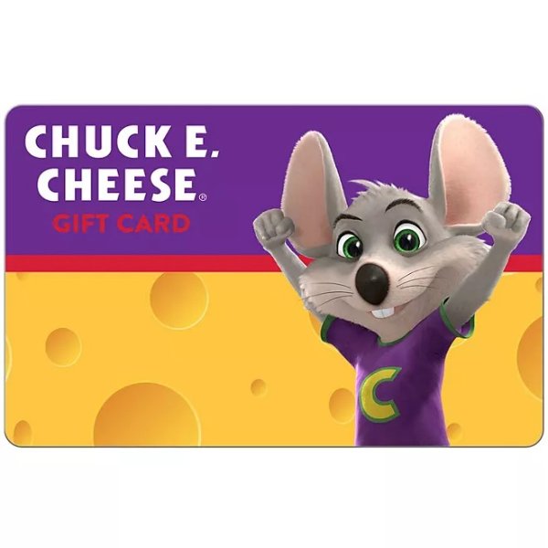 Chuck E Cheese $50 电子礼卡