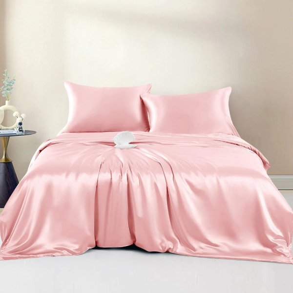 Luxury 22 Momme | Silk Bedding Duvet Cover Set w pillowcases (3pcs) | 7 Colors