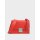 Red Boxy Push Lock Crossbody Bag