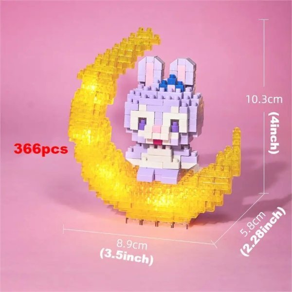 Year Of The Rabbit Chinese New Year Assembling Plastic Building Blocks Glowing Moon Rabbit Toy Model Plastic Building Block Toys Educational Building Block Toys | Quick & Secure Online Checkout | Temu