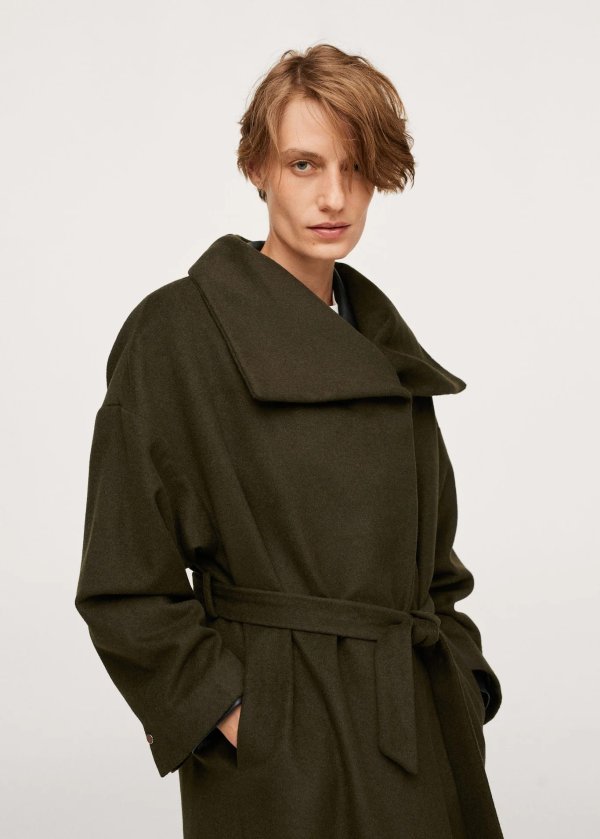 Oversize wool coat - Women | MANGO OUTLET USA