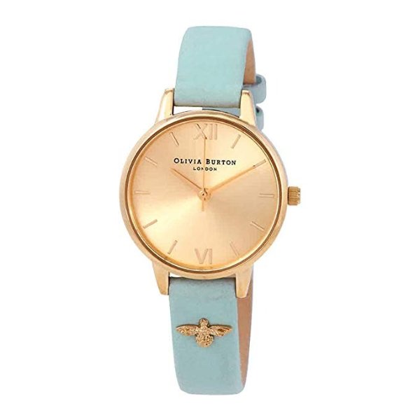 3D Bee Embellished Strap Gold Dial Ladies Watch OB16ES17