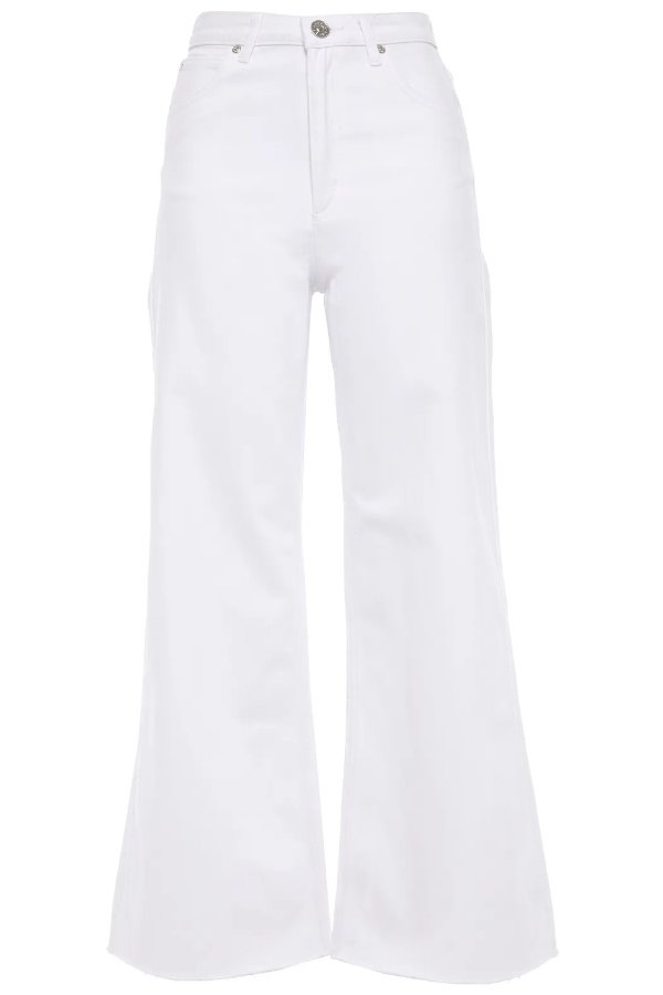 Owell frayed high-rise wide-leg jeans