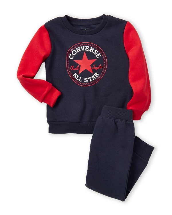 (Toddler Boys) Two-Piece Color Block Sweatshirt & Joggers Set
