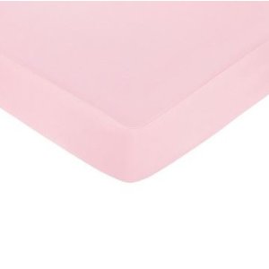 American Baby Company 100% Cotton Value Jersey Knit Fitted Portable/Mini-Crib Sheet, Pink