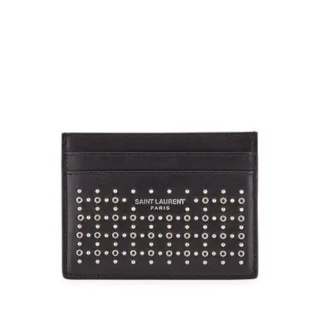 Men's Studded Leather Card Case