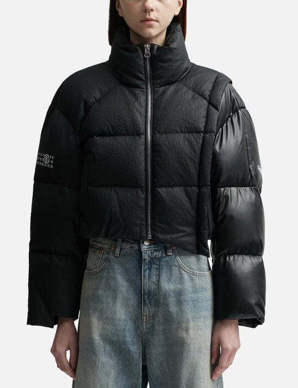 MM6 x Chen Peng Cropped Puffer Jacket